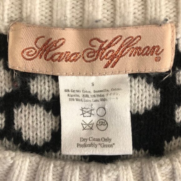Mara Hoffman Knit Strata Sweater Size S Black White - Picture 6 of 6